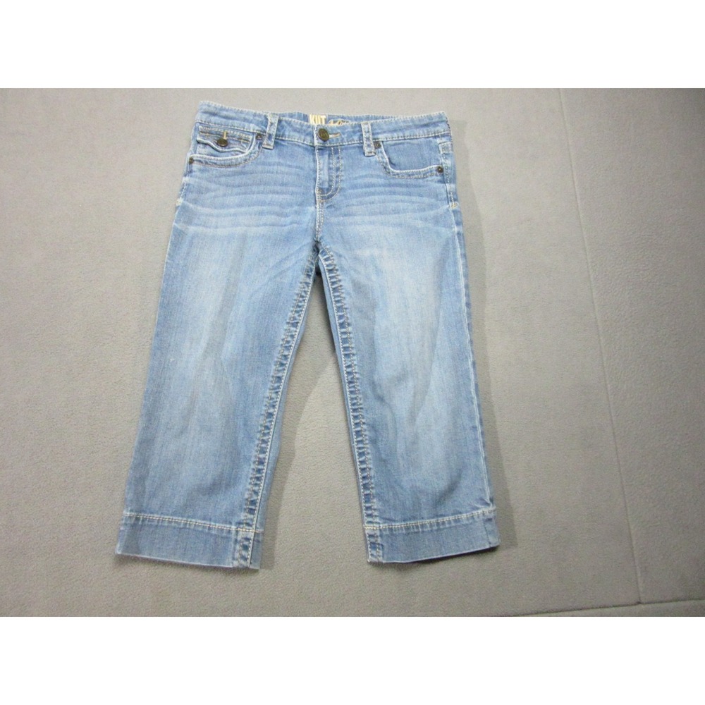 KUT from the Kloth Capri Jeans Womens 6 Blue Stretch Light Wash Mid Rise